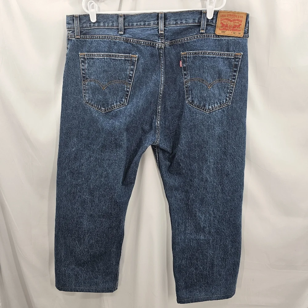 Levi's 505‎ Jeans Men's Straight Leg Size 42 Blue Denim Please Read Description.